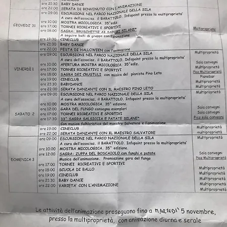 Villaggio Palumbo Sila - *